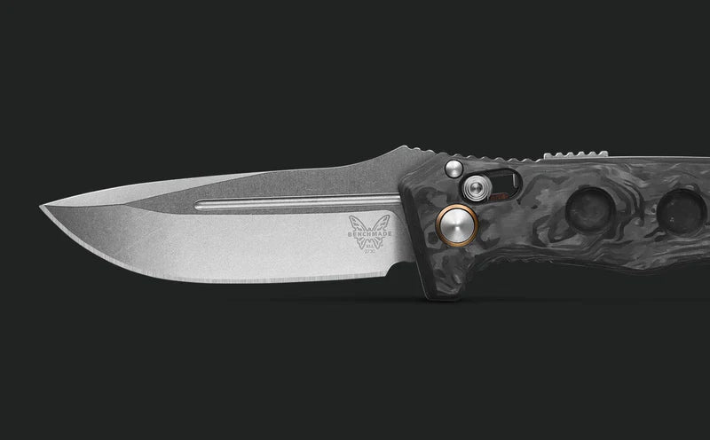 Mini Auto Adamas® | Marbled Carbon Fiber | Drop-point