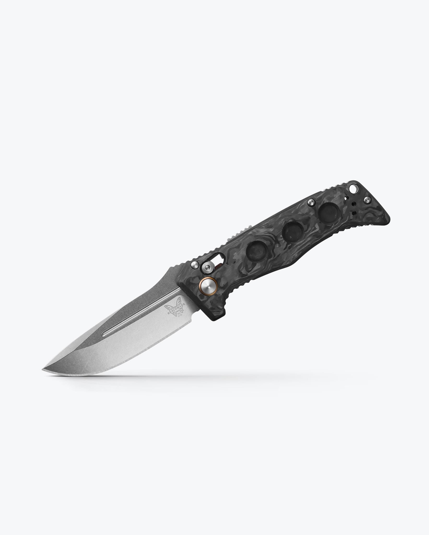 Mini Auto Adamas® | Marbled Carbon Fiber | Drop-point