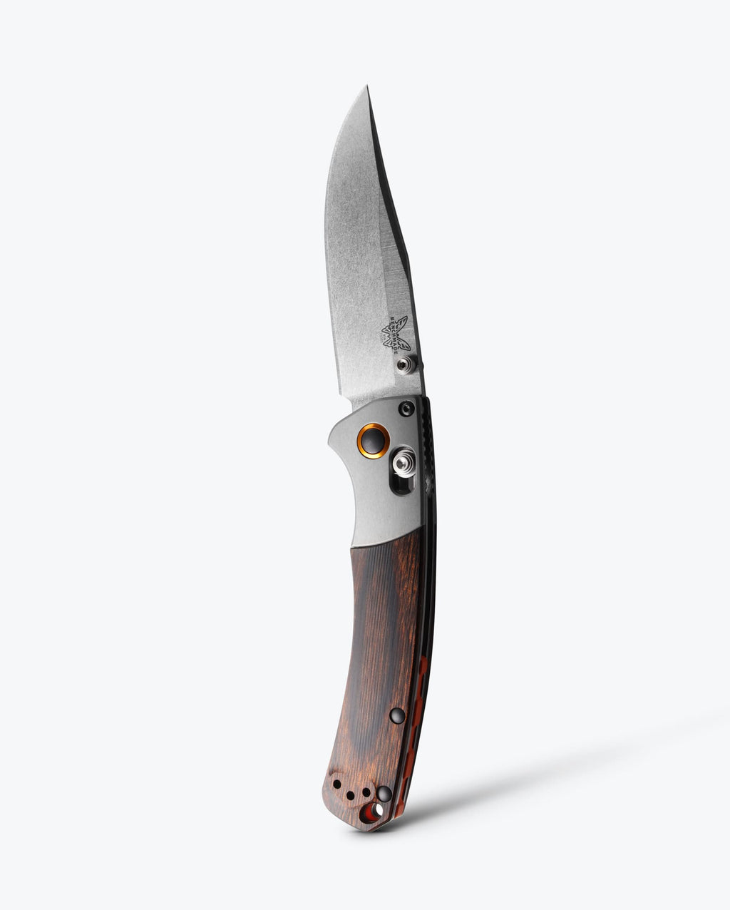 Mini Crooked River | Gray Aluminum & Wood | Clip-point|Hunter Exclusive