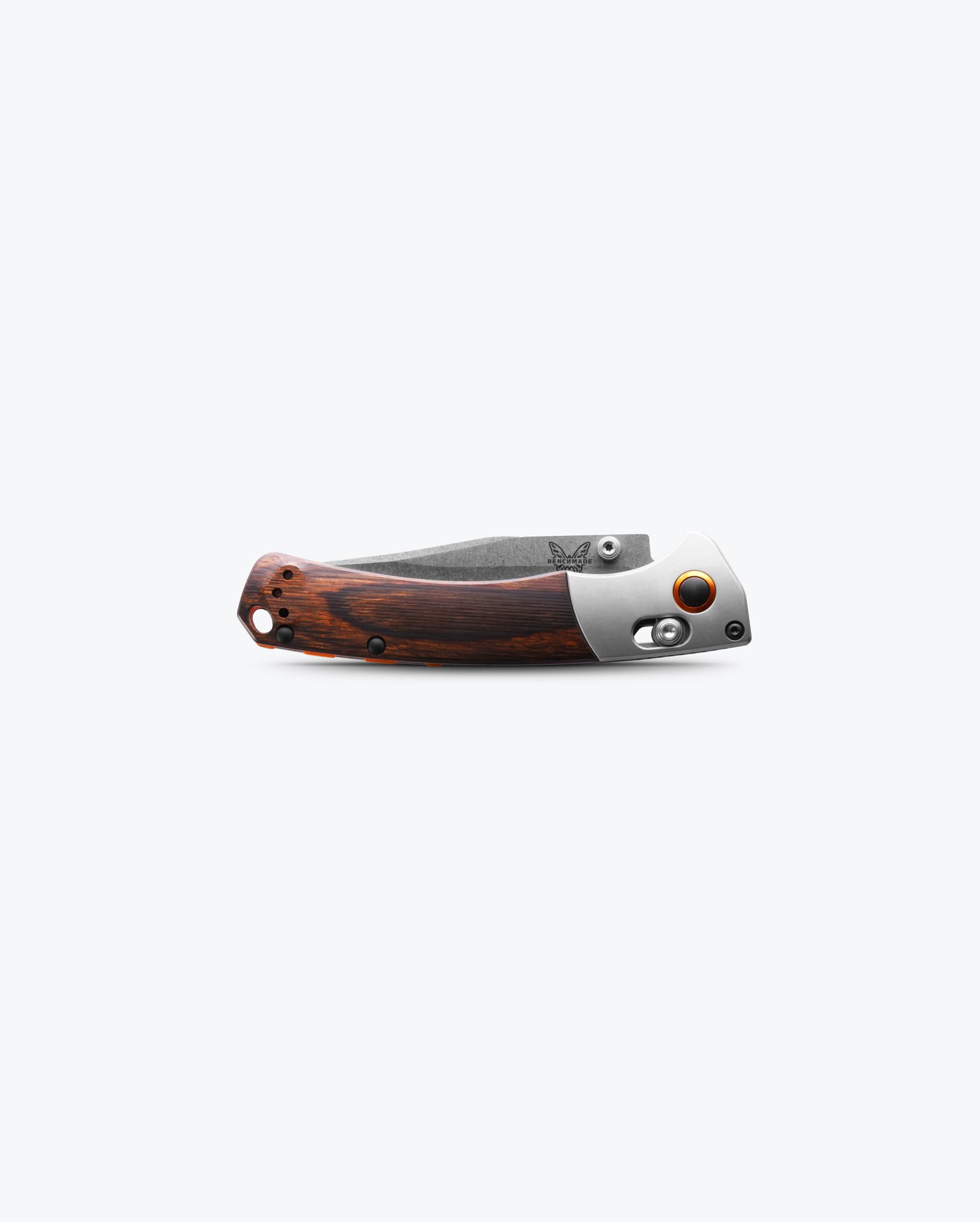 Mini Crooked River | Gray Aluminum & Wood | Clip-point|Hunter Exclusive