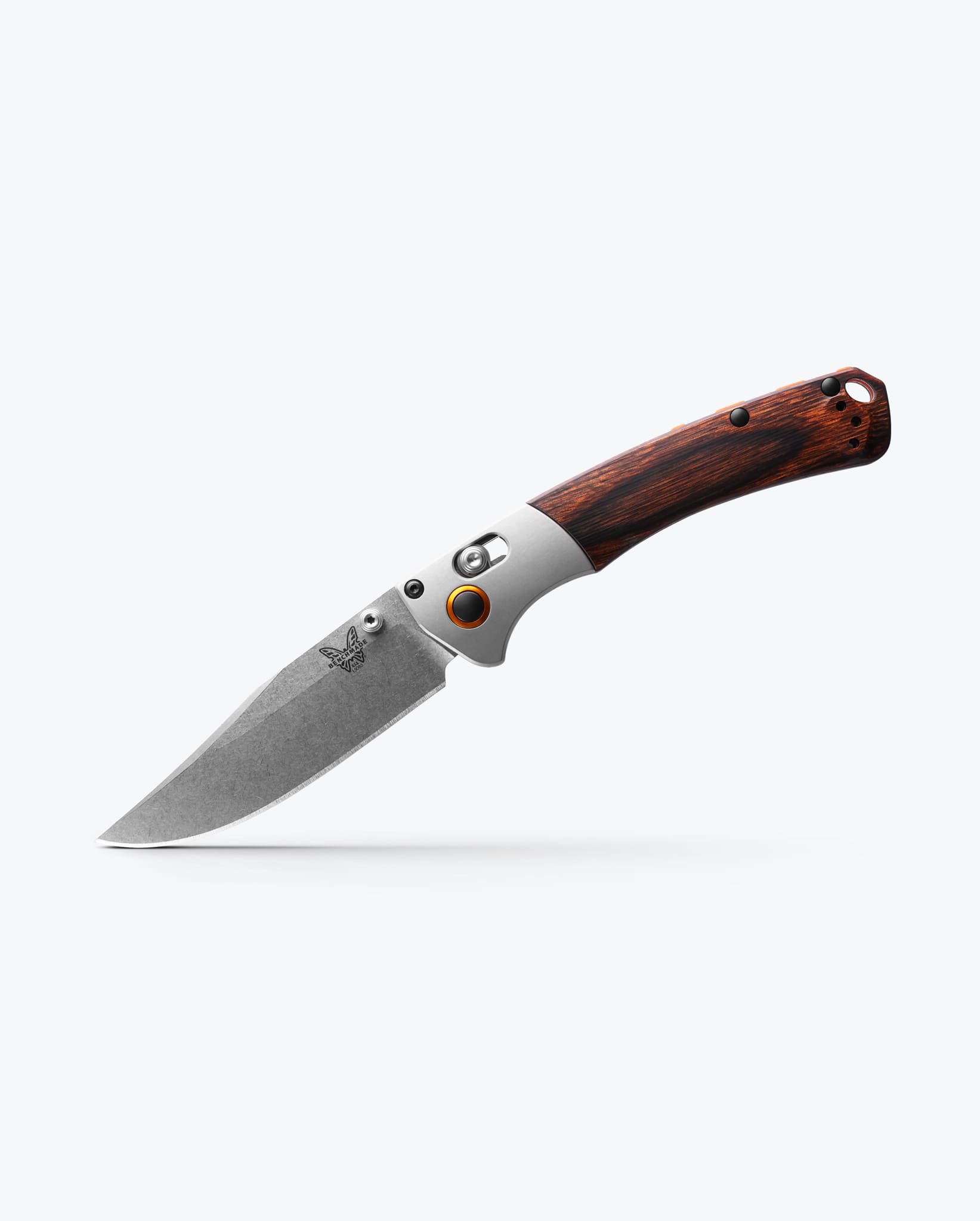 Mini Crooked River | Gray Aluminum & Wood | Clip-point|Hunter Exclusive