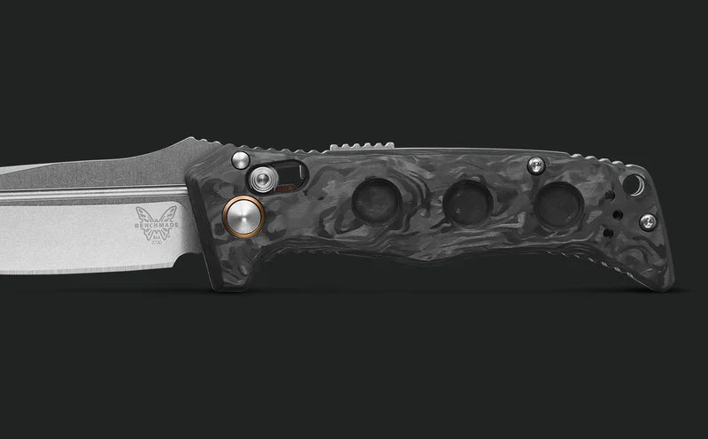 Mini Auto Adamas® | Marbled Carbon Fiber | Drop-point